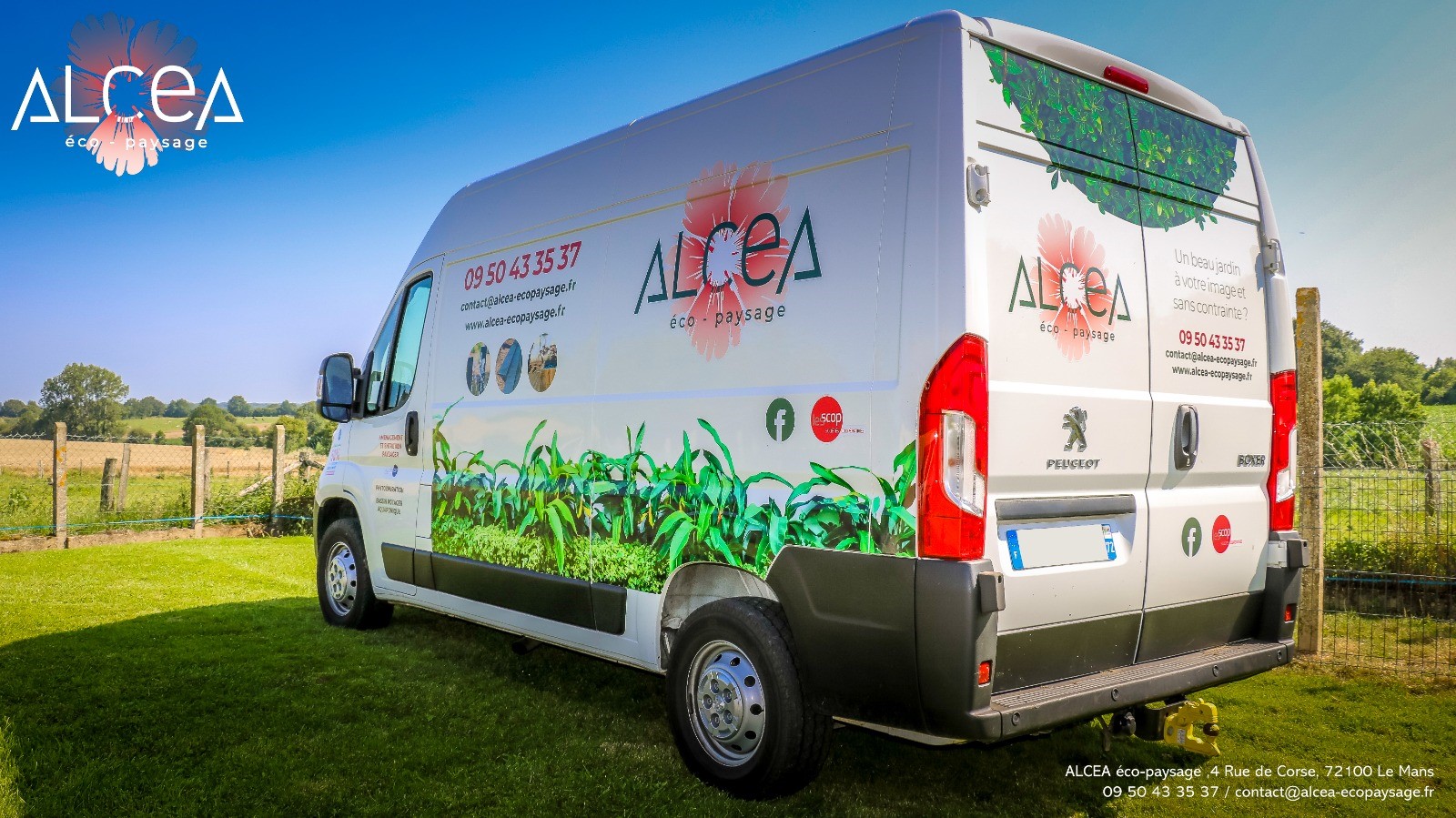 le camion d'Alcéa Éco - paysage